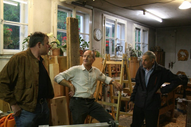 Beim Bildhauer Siegfried Krismer in Fiss
