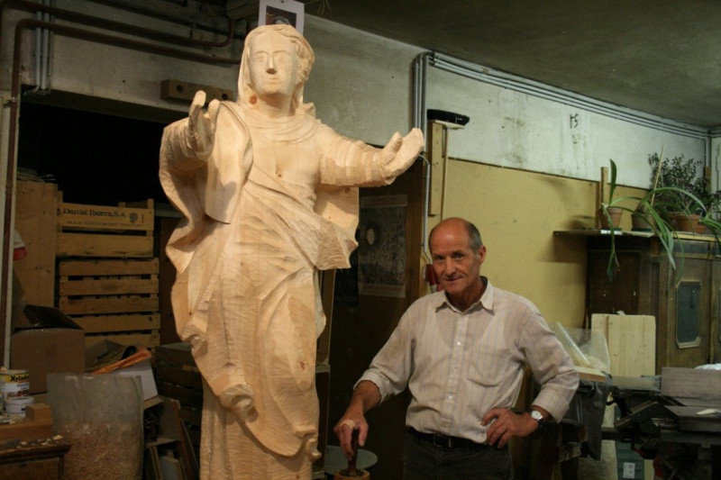 Beim Bildhauer Siegfried Krismer in Fiss