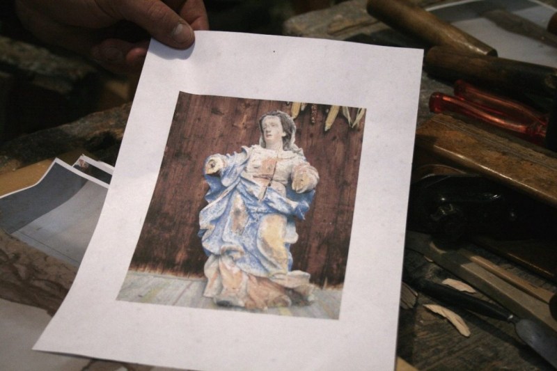 Beim Bildhauer Siegfried Krismer in Fiss