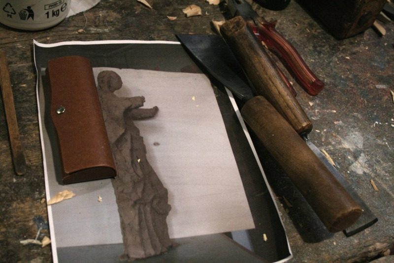 Beim Bildhauer Siegfried Krismer in Fiss