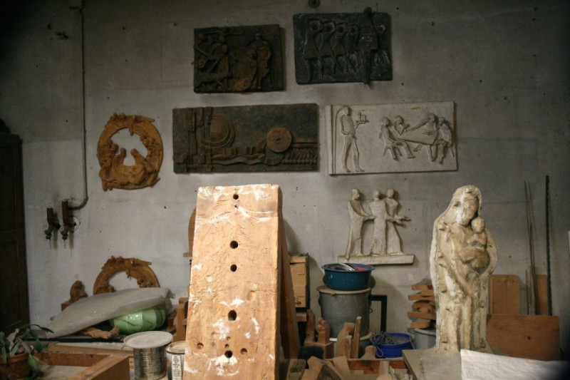 Beim Bildhauer Siegfried Krismer in Fiss