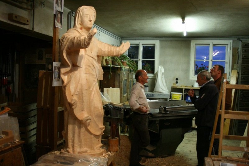 Beim Bildhauer Siegfried Krismer in Fiss