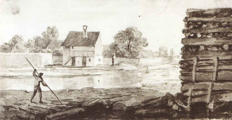 Holzgarten Triftkanal München