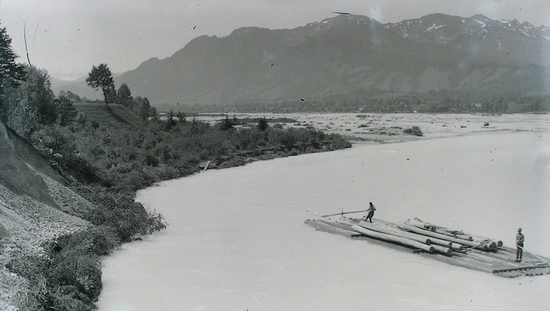 Isarflösserei um 1920