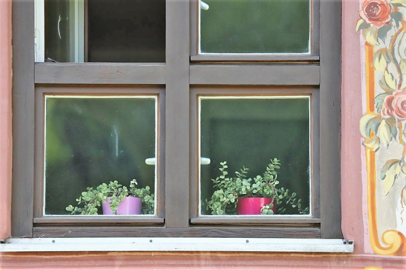 Lüftlmalerei in Oberammergau – „Gottvater in Wolken“