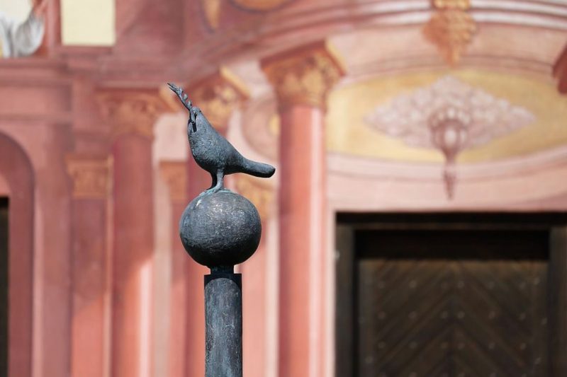 Lüftlmalerei in Oberammergau – „Gottvater in Wolken“