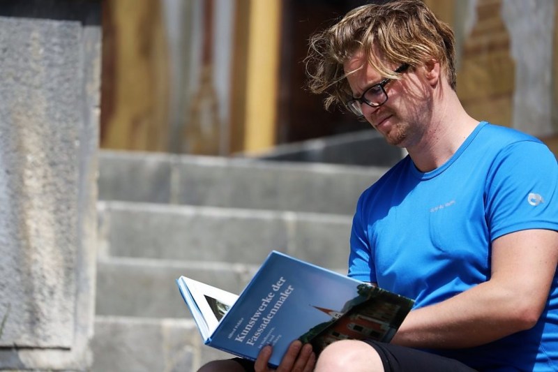 Lüftlmalerei in Oberammergau – „Gottvater in Wolken“