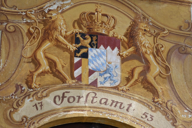 Lüftlmalerei in Oberammergau – „Gottvater in Wolken“