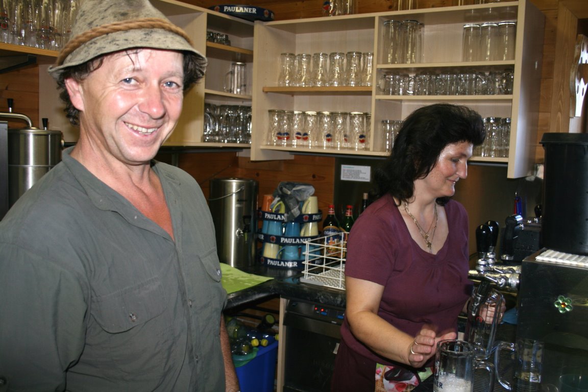 Gerhard und Claudia Wiggins, Seebenalm. (Foto: Knut Kuckel)