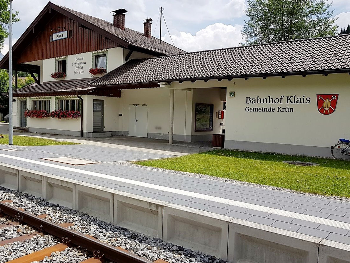 Bahnhof Klais – höchster Bahnhof Bayerns (Foto: Knut Kuckel)